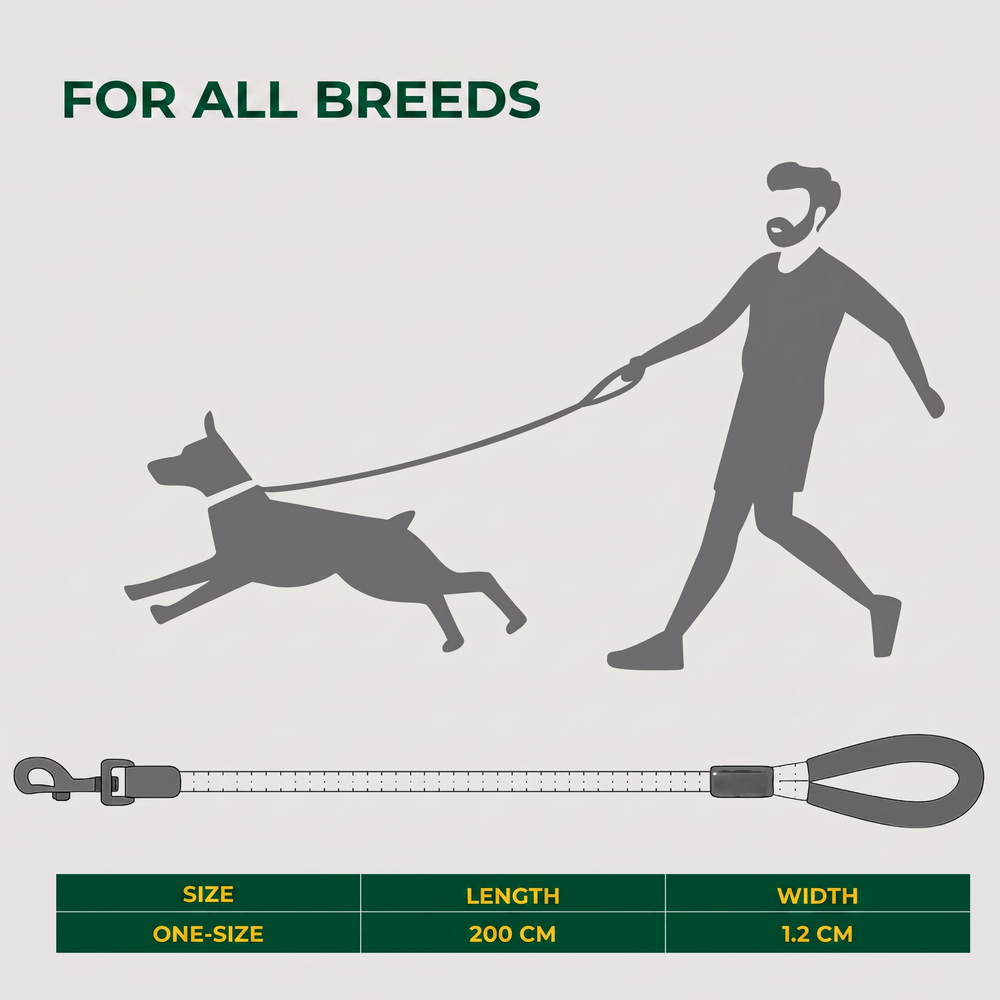 Reflective Dog Lead with Soft Grip Handle