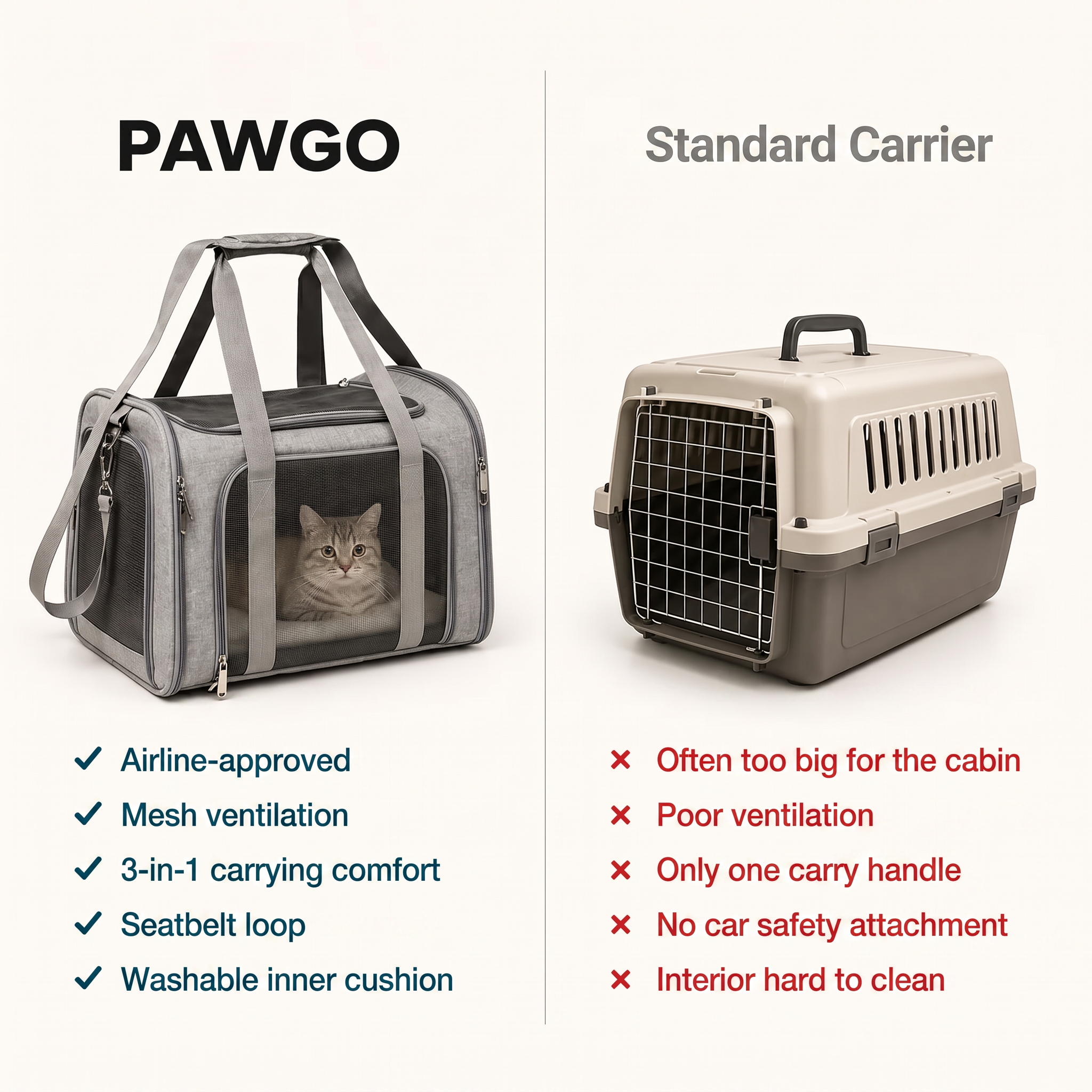 Airline-Approved Pet Carrier for Dogs & Cats