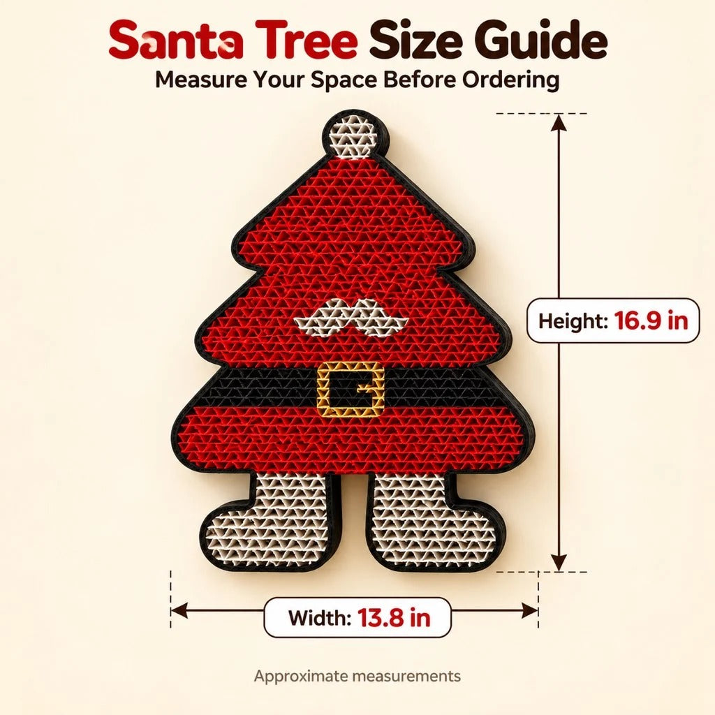 Christmas Wall-Mounted Cat Scratcher
