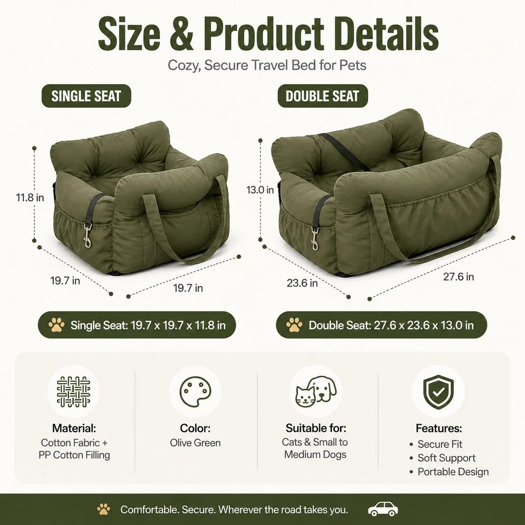 Pet Car Seat Sofa Travel Bed