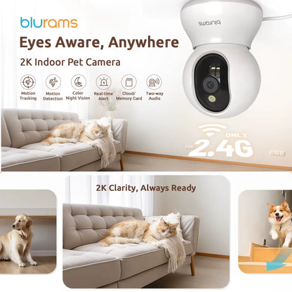 2K 360° Pet Camera with App Control
