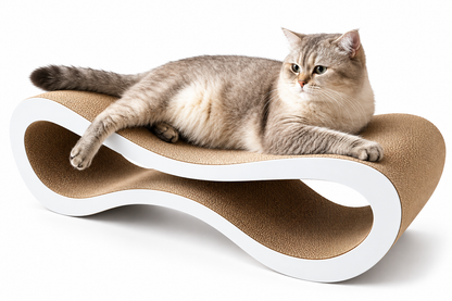 Modern Wooden Cat Scratcher Lounger