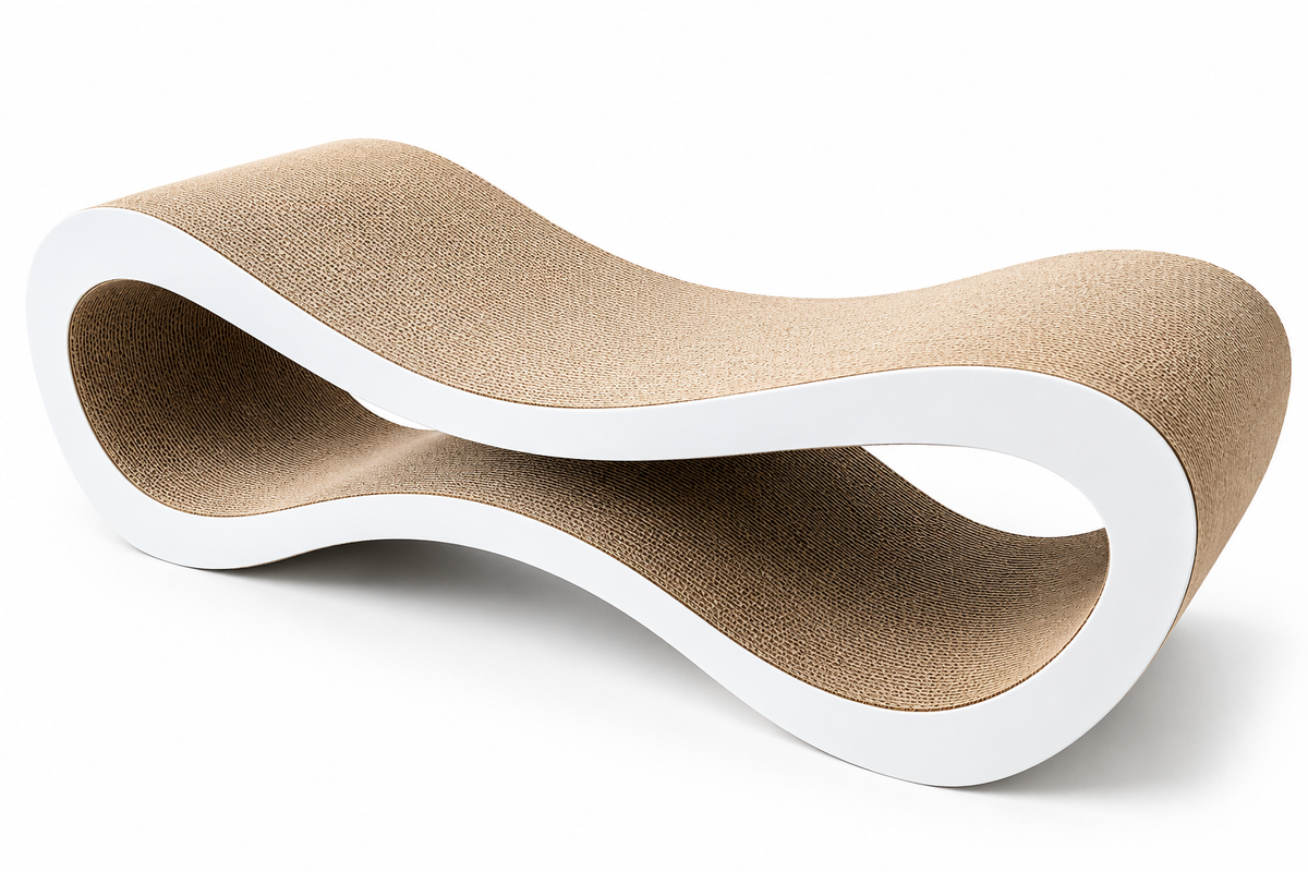 Modern Wooden Cat Scratcher Lounger