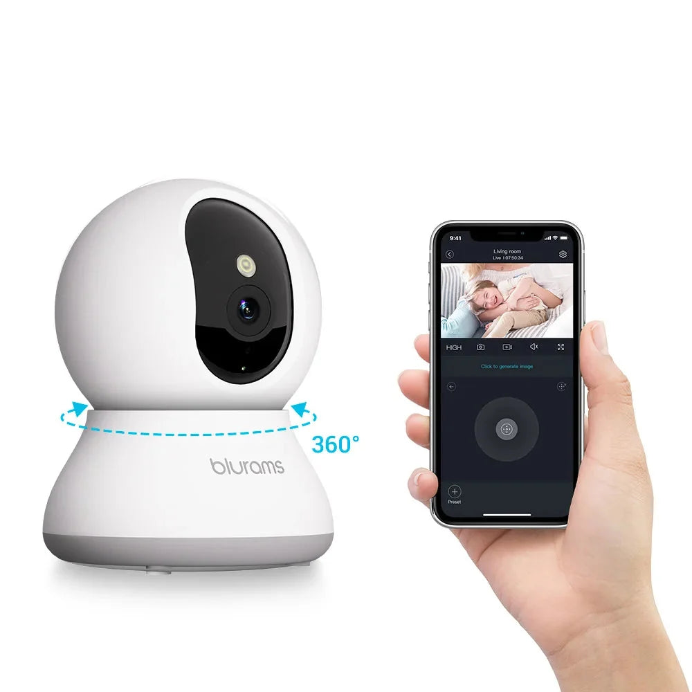 2K 360° Pet Camera with App Control
