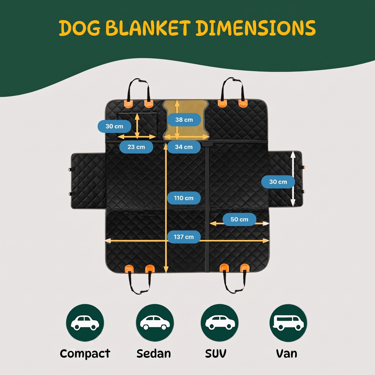 Waterproof Dog Car Seat Cover