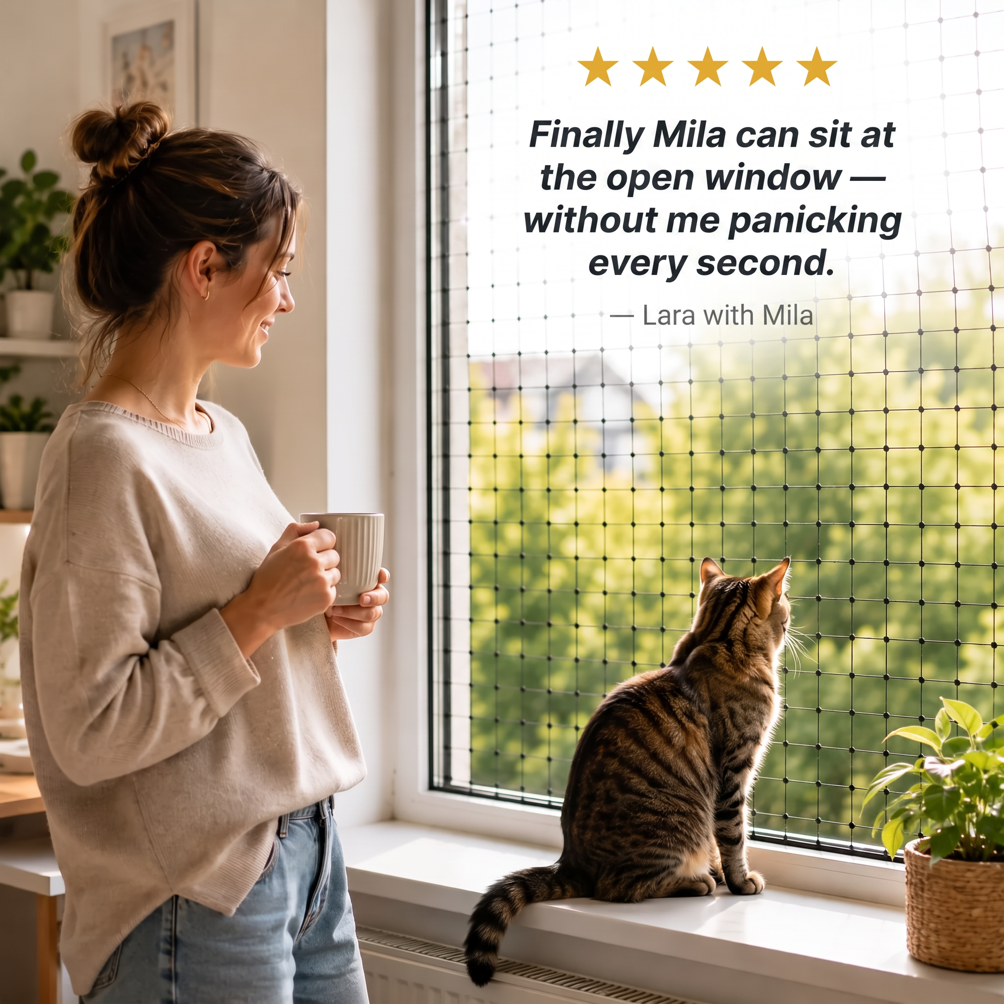 SafePaw Cat Safety Net for Balcony & Window