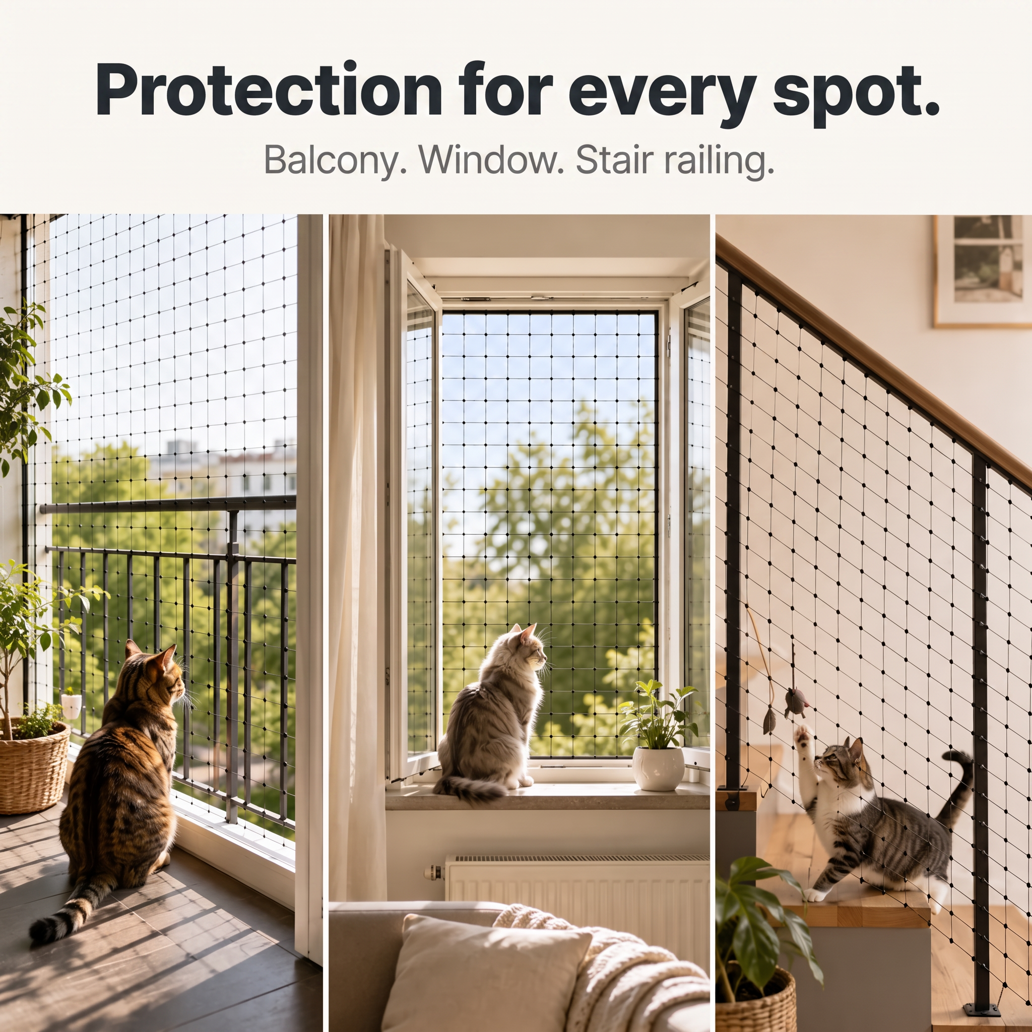 SafePaw Cat Safety Net for Balcony & Window