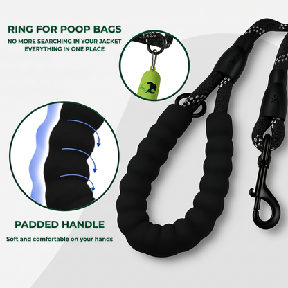 Reflective Dog Lead with Soft Grip Handle