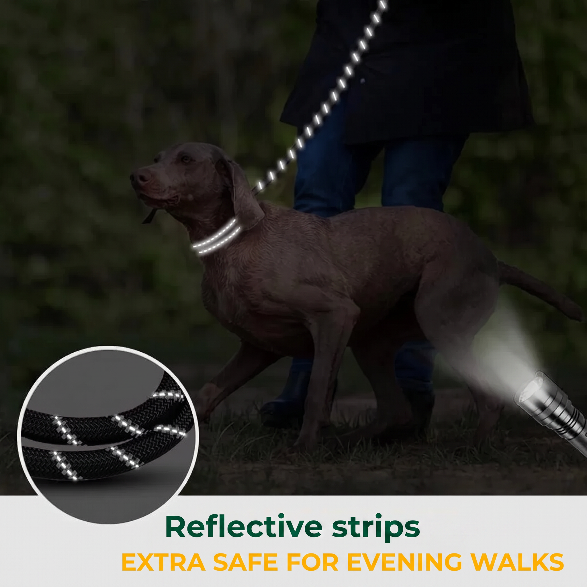 Reflective Dog Lead with Soft Grip Handle