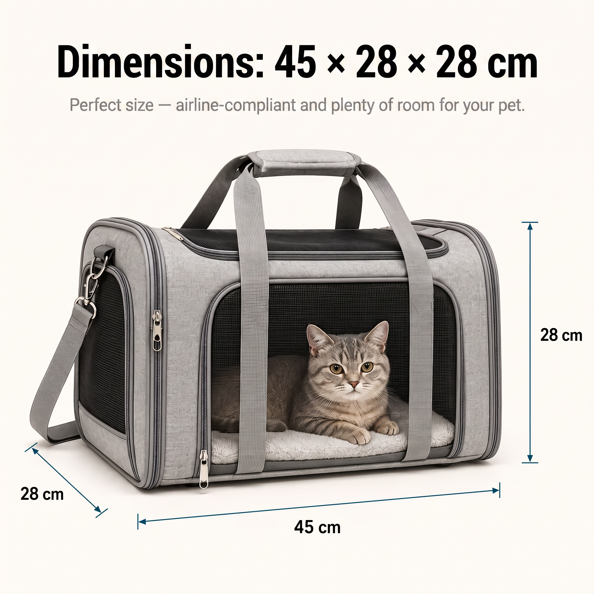 Airline-Approved Pet Carrier for Dogs & Cats