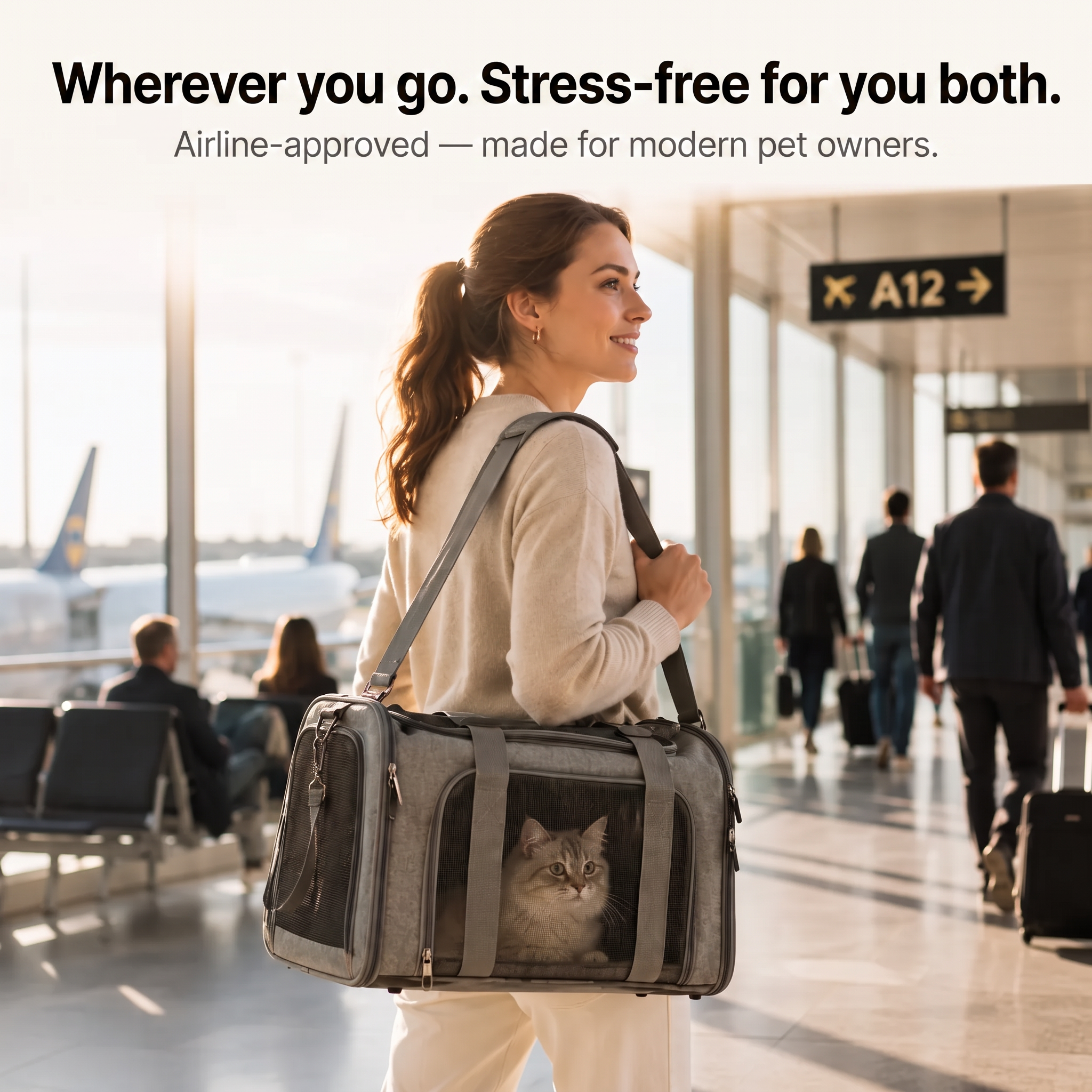 Airline-Approved Pet Carrier for Dogs & Cats