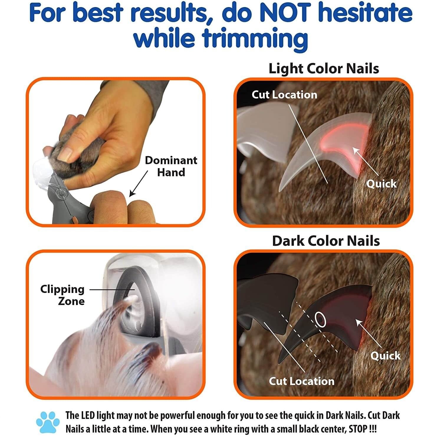 LED Light Dog Nail Clippers