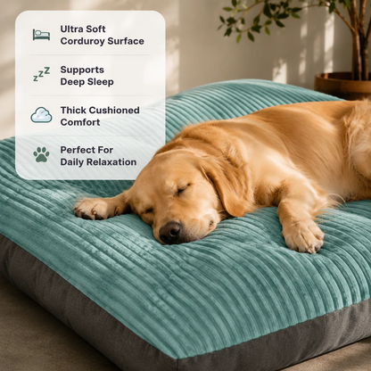 Soft Corduroy Pet Bed for Dogs & Cats