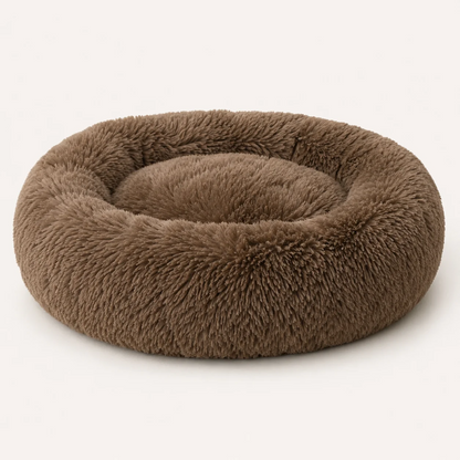 Soft Plush Donut Dog Bed for Dogs & Cats