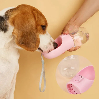 Portable Dog & Cat Water Bottle with Built-In Bowl