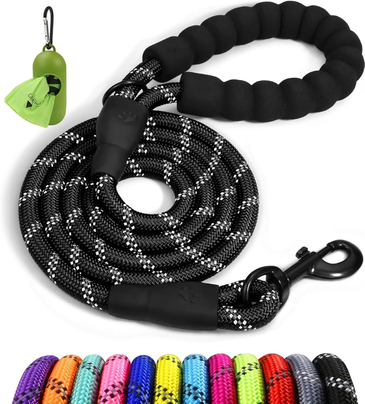 Reflective Dog Lead with Soft Grip Handle