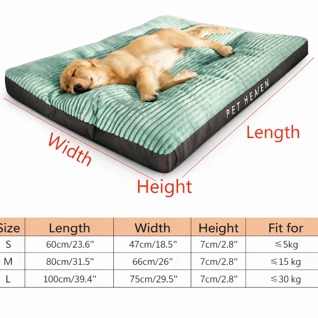 Soft Corduroy Pet Bed for Dogs & Cats