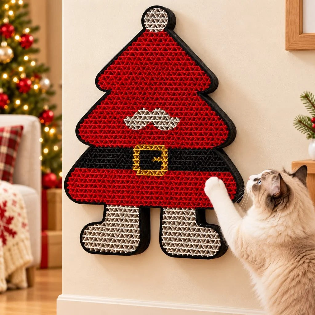 Christmas Wall-Mounted Cat Scratcher