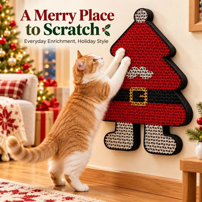 Christmas Wall-Mounted Cat Scratcher