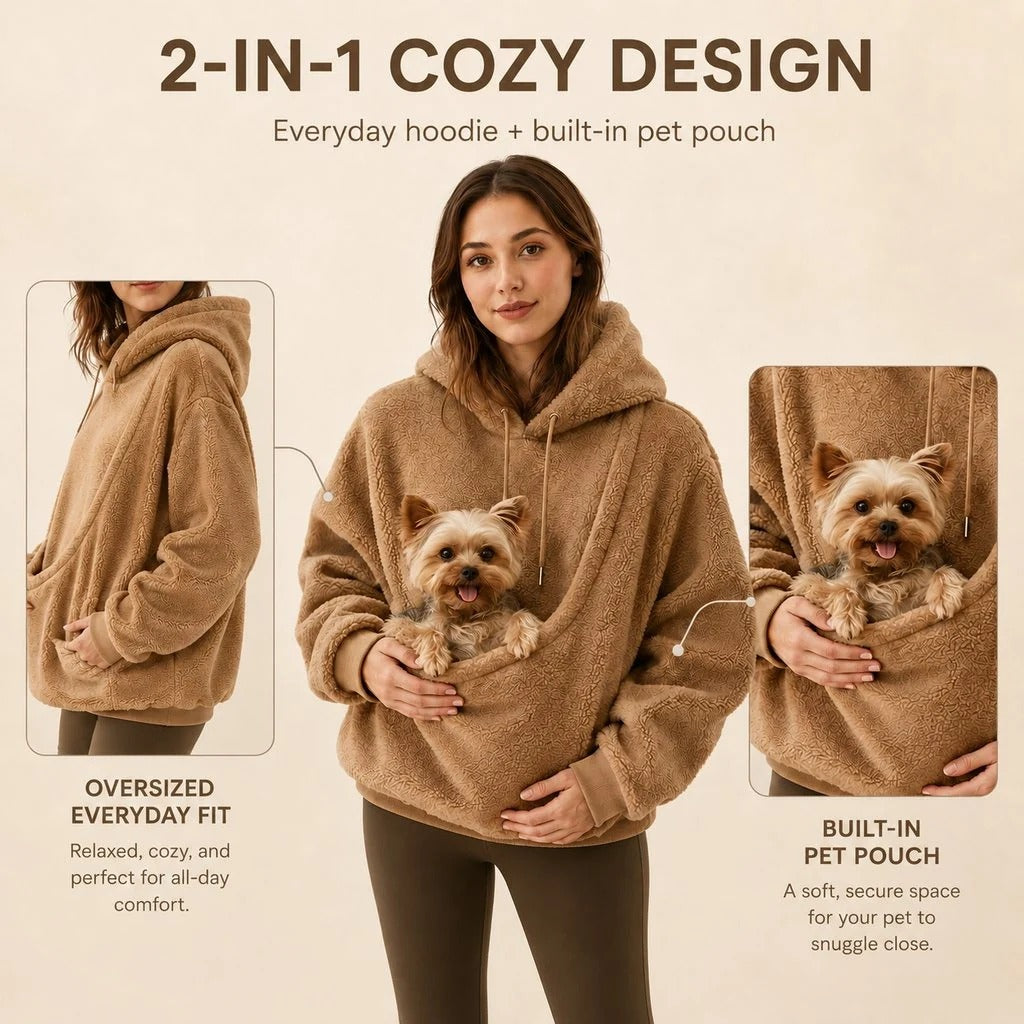 Pet Carrier Sherpa Hoodie