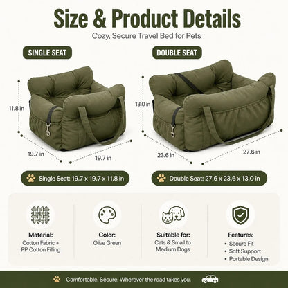 Pet Car Seat Sofa Travel Bed