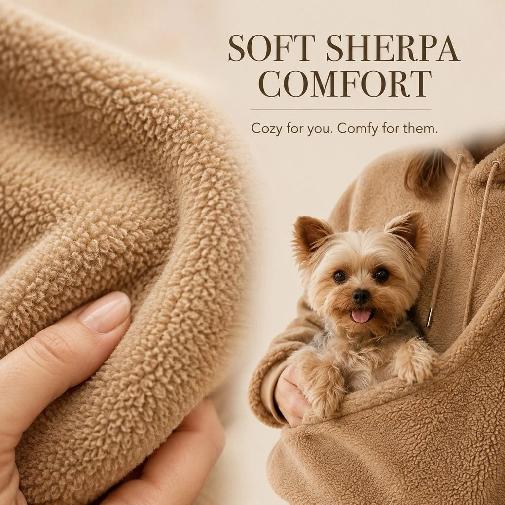 Pet Carrier Sherpa Hoodie